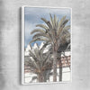 Floral print of Marrakesh Palms with white framed canvas