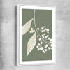 Floral print of Vintage Floral One with white framed canvas