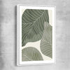 Floral print of Vintage Floral Two with white framed canvas