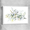 Floral print of Watercolour Floral with white framed canvas