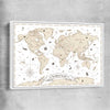 Education Map white framed canvas is a nursery canvas wall art and print suited for childrens nursery area