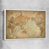 Antique World white framed canvas is a high quality print in our city skyline, travel prints and maps collection