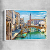 Chioggia Cityscape Italy white framed canvas is a high quality print in our city skyline, travel prints and maps collection