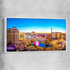 Golden Vegas white framed canvas is a high quality print in our city skyline, travel prints and maps collection