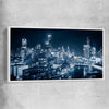 Melbourne City Glow white framed canvas is a high quality print in our city skyline, travel prints and maps collection