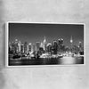 Midtown Manhattan white framed canvas is a high quality print in our city skyline, travel prints and maps collection