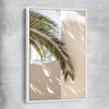 Moroccan Palm Shadow white framed canvas is a high quality print in our city skyline, travel prints and maps collection