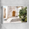 Moroccan Stone Arch white framed canvas is a high quality print in our city skyline, travel prints and maps collection