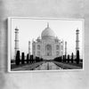 Taj Mahal View white framed canvas is a high quality print in our city skyline, travel prints and maps collection