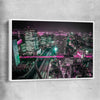 Tokyo Lights white framed canvas is a high quality print in our city skyline, travel prints and maps collection