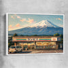 Fuji Konbini Nights white framed canvas is a high quality print in our city skyline, travel prints and maps collection