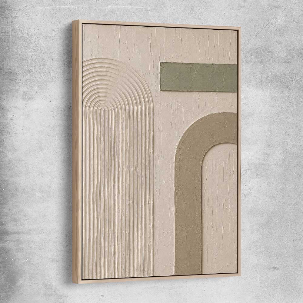 Arches No. 1 raw oak framed canvas - part of our high quality canvas abstract wall art collection