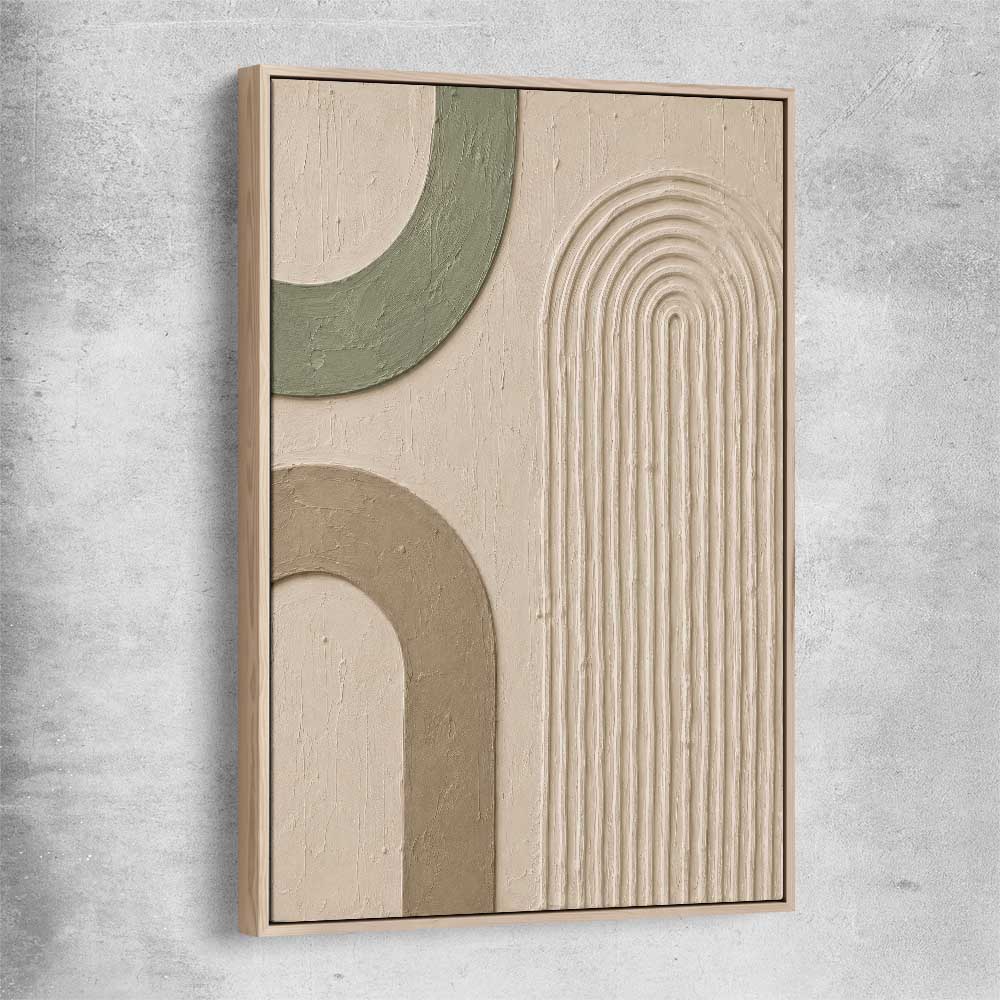 Arches No. 2 raw oak framed canvas - part of our high quality canvas abstract wall art collection