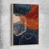 Beige Navy One raw oak framed canvas - part of our high quality canvas abstract wall art collection