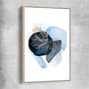 Blue Ivory Three raw oak framed canvas - part of our high quality canvas abstract wall art collection