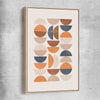 Bohemian Moons raw oak framed canvas - part of our high quality canvas abstract wall art collection