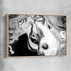 Darkened Swirls raw oak framed canvas - part of our high quality canvas abstract wall art collection