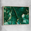 Deep Turquoise raw oak framed canvas - part of our high quality canvas abstract wall art collection