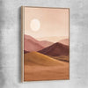 Desert Moonrise raw oak framed canvas - part of our high quality canvas abstract wall art collection