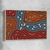 Dots of Night raw oak framed canvas - part of our high quality canvas abstract wall art collection