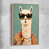 Drama Llama raw oak framed canvas - part of our high quality canvas abstract wall art collection