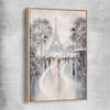 Eiffel Tower, Flair of Paris raw oak framed canvas - part of our high quality canvas abstract wall art collection