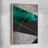 Emerald Gloss raw oak framed canvas - part of our high quality canvas abstract wall art collection
