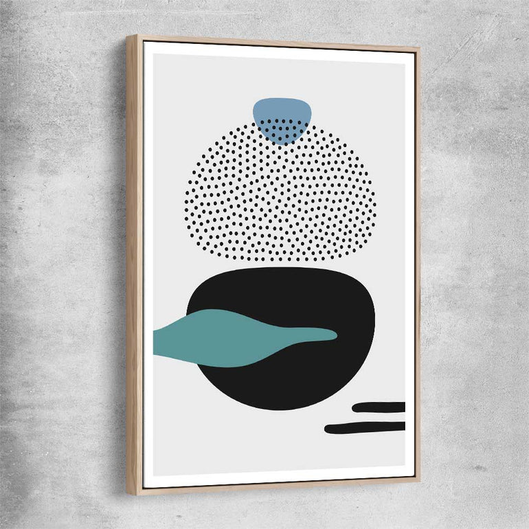 Formations Three raw oak framed canvas - part of our high quality canvas abstract wall art collection