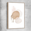 Geometric Circles raw oak framed canvas - part of our high quality canvas abstract wall art collection