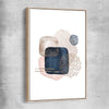 Geometric Dots raw oak framed canvas - part of our high quality canvas abstract wall art collection
