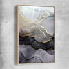 Gold Strokes raw oak framed canvas - part of our high quality canvas abstract wall art collection