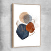 Golden Lines raw oak framed canvas - part of our high quality canvas abstract wall art collection