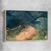 Golden Mist raw oak framed canvas - part of our high quality canvas abstract wall art collection