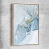 Golden Veins One raw oak framed canvas - part of our high quality canvas abstract wall art collection