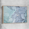 Light Turquoise raw oak framed canvas - part of our high quality canvas abstract wall art collection