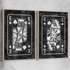 Inspirational wall art print of Marble King Pair with raw oak framed canvas
