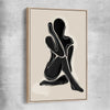 Matisse Shadow One raw oak framed canvas - part of our high quality canvas abstract wall art collection