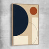 Midnight Sand Orbit raw oak framed canvas - part of our high quality canvas abstract wall art collection