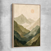Mountain Haze raw oak framed canvas - part of our high quality canvas abstract wall art collection