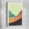 Nature Waves One raw oak framed canvas - part of our high quality canvas abstract wall art collection