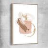 Neutral Strokes Two raw oak framed canvas - part of our high quality canvas abstract wall art collection