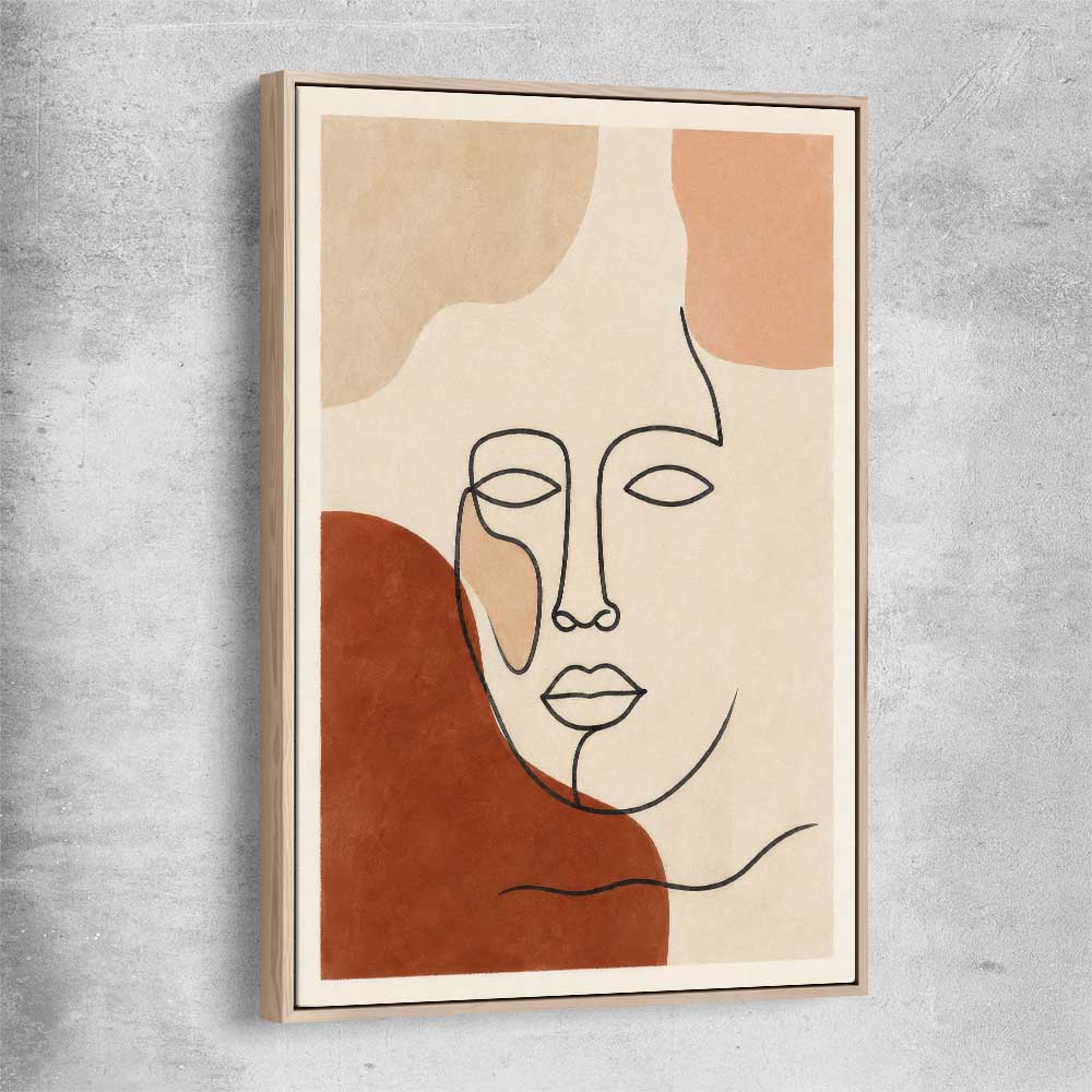 Portrait Daydream raw oak framed canvas - part of our high quality canvas abstract wall art collection