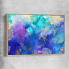 Purple Vibrancy raw oak framed canvas - part of our high quality canvas abstract wall art collection