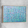Sparkly Water raw oak framed canvas - part of our high quality canvas abstract wall art collection