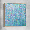 Sparkly Water Square raw oak framed canvas - part of our high quality canvas abstract wall art collection