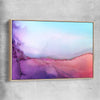 Sunset Orange raw oak framed canvas - part of our high quality canvas abstract wall art collection