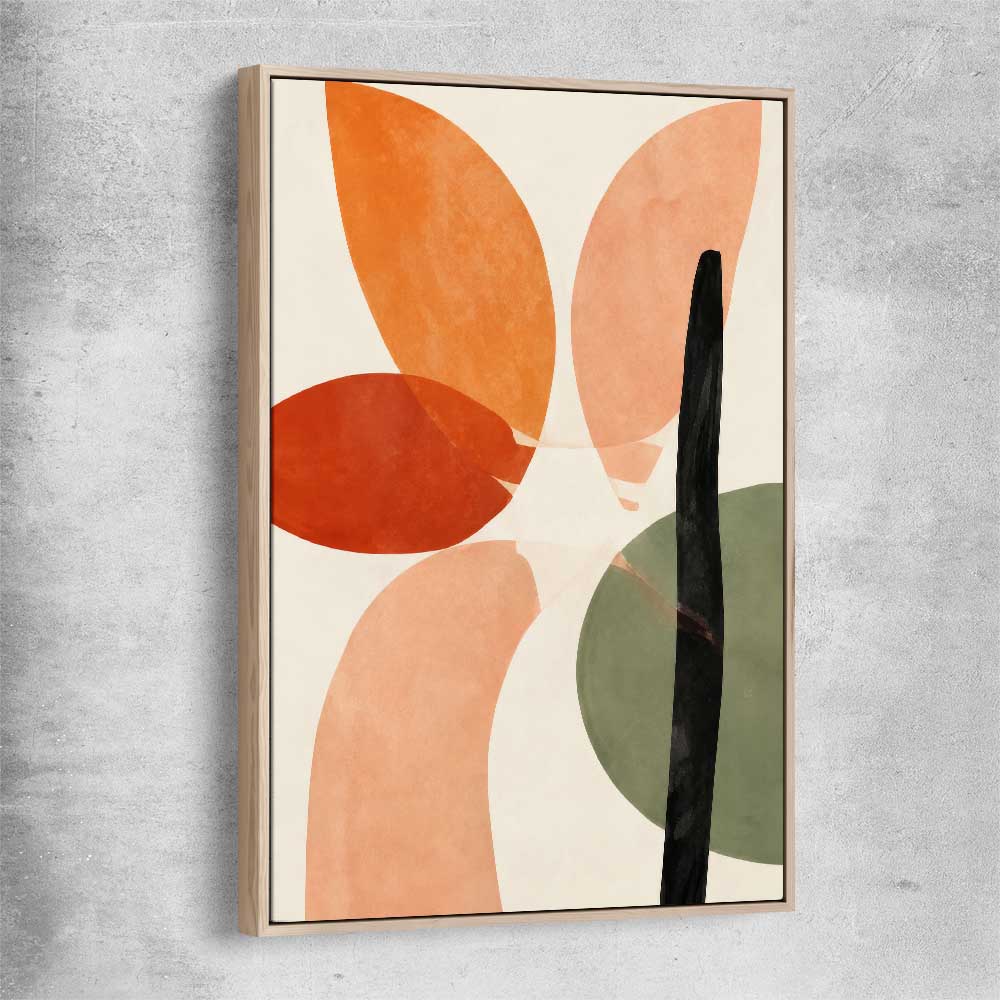 Terra Firma raw oak framed canvas - part of our high quality canvas abstract wall art collection