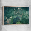 Turquoise Scatter raw oak framed canvas - part of our high quality canvas abstract wall art collection