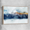 Watercolour Mountains raw oak framed canvas - part of our high quality canvas abstract wall art collection