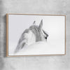 Animal wall art and canvas prints of Andalusian Horse with raw oak framed canvas
